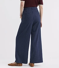 Belted Slouchy Trouser Pants Stripe