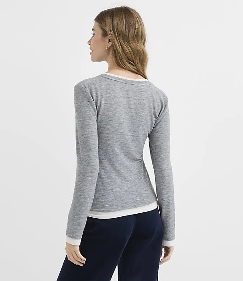 Heathered Double Layer Tee