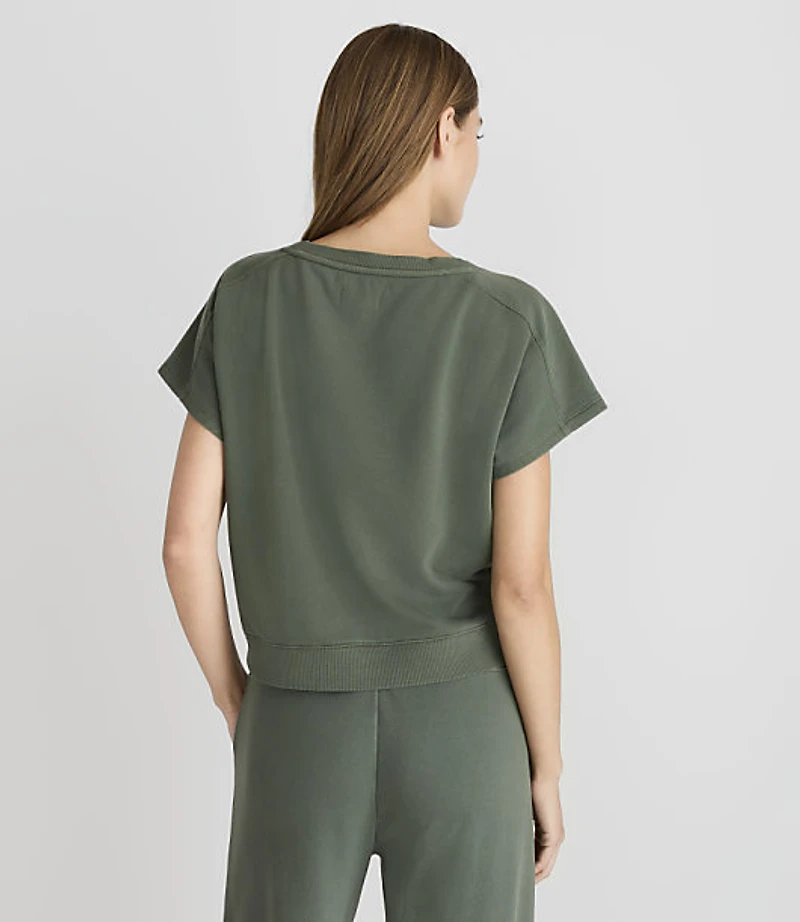Lou & Grey Garment Dyed Terrysoft Slouchy Boatneck Tee
