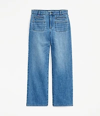 Mid Rise Relaxed Straight Jeans Vintage Wash