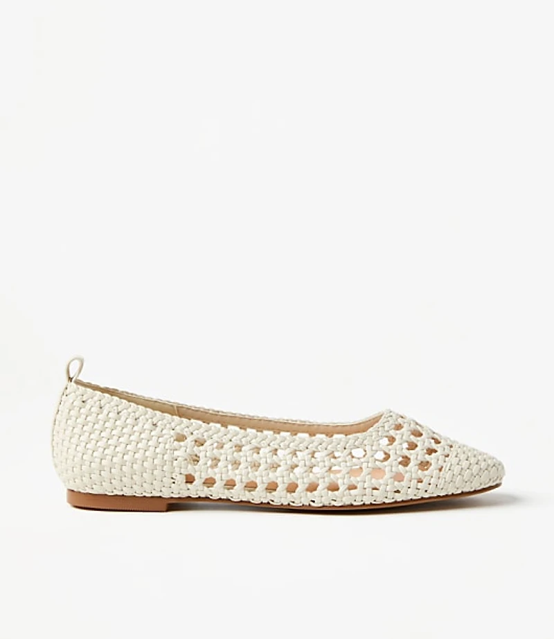 Crochet Chain Ankle Strap Ballet Flats