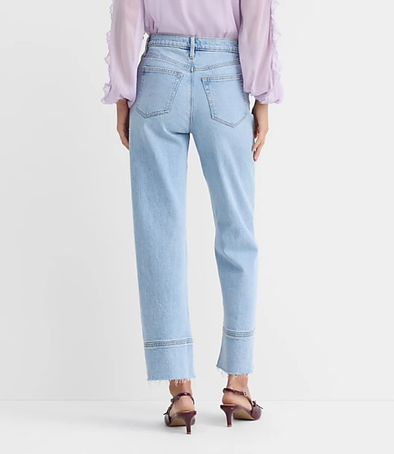 Fresh Cut High Rise Straight Jeans Light Wash Indigo