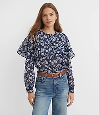 Floral Cape Blouse