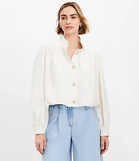 Gathered Swing Jacket