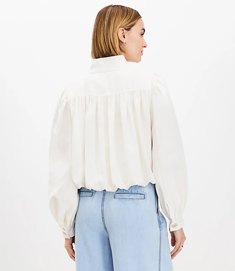 Gathered Swing Jacket