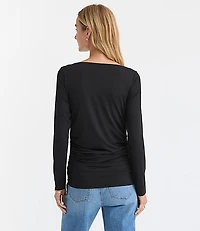 Ruffle Side Ruched Top