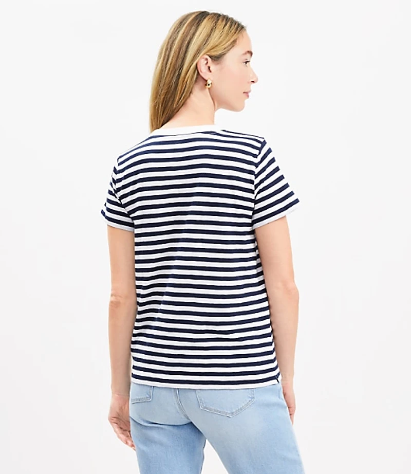 Petite Striped Everyday Crew Tee