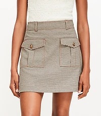 Plaid Patch Pocket Mini Skirt