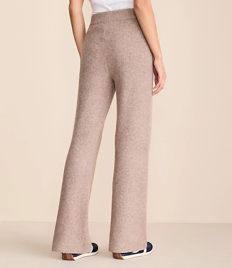 Lou & Grey Heathered Waffle Cloudstitch Wide Leg Pants
