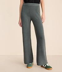 Lou & Grey Heathered Waffle Cloudstitch Wide Leg Pants