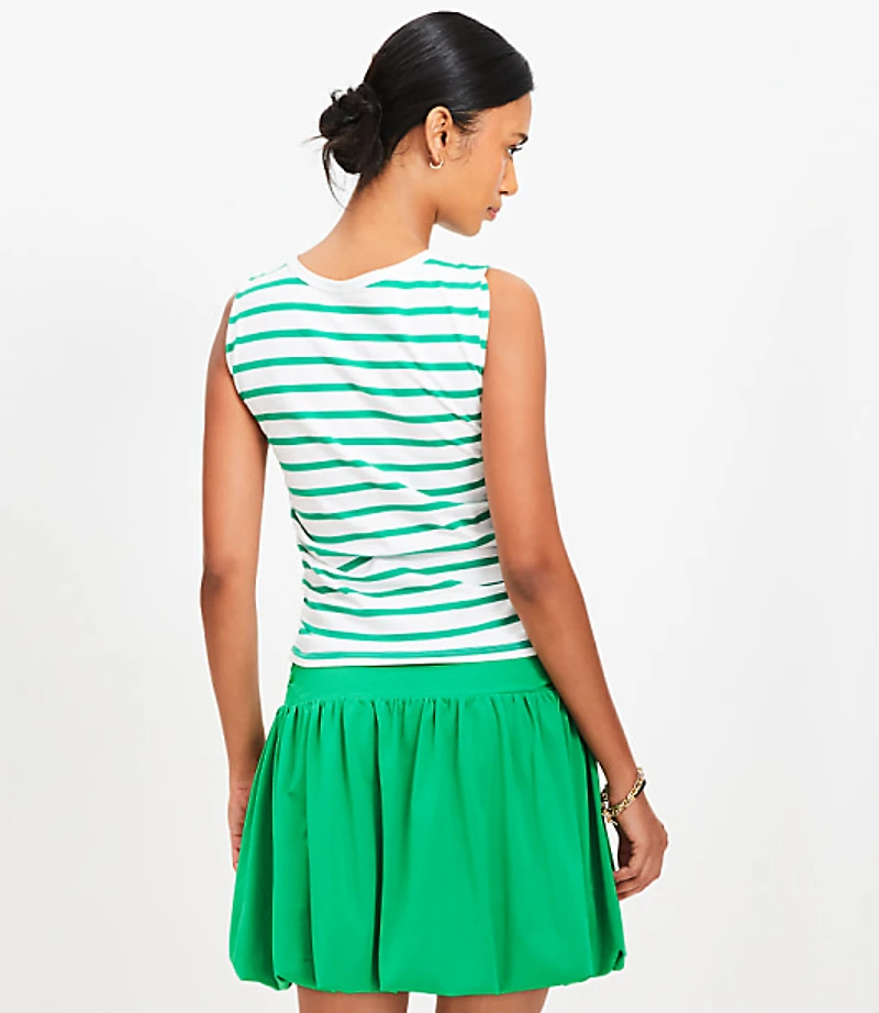 Stripe Ruched Tank Top