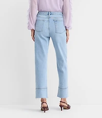 Curvy Fresh Cut High Rise Straight Jeans Light Wash Indigo