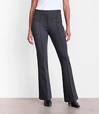 LOFT Versa Pintucked Ponte Flare Pants Pinstripe