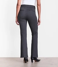 LOFT Versa Pintucked Ponte Flare Pants Pinstripe