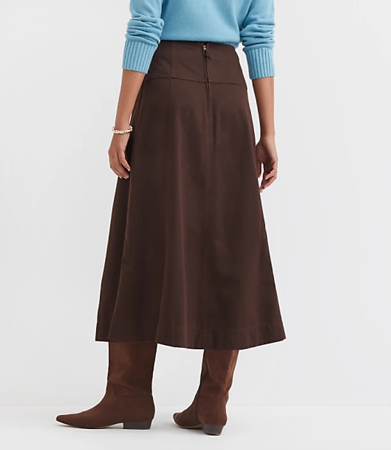 Seamed Midi Skirt