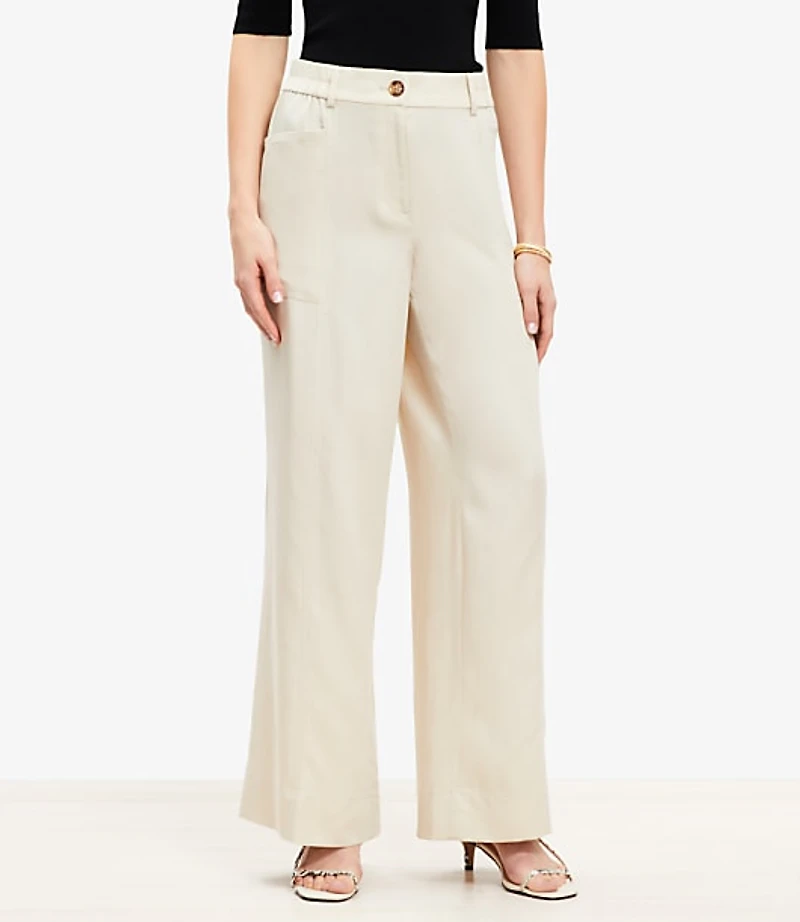 Seamed Wide Leg Pants