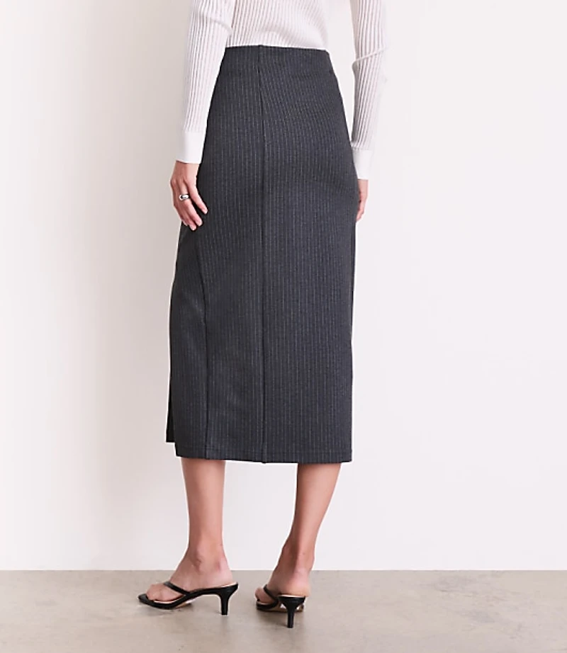 LOFT Versa Ponte Column Skirt Pinstripe