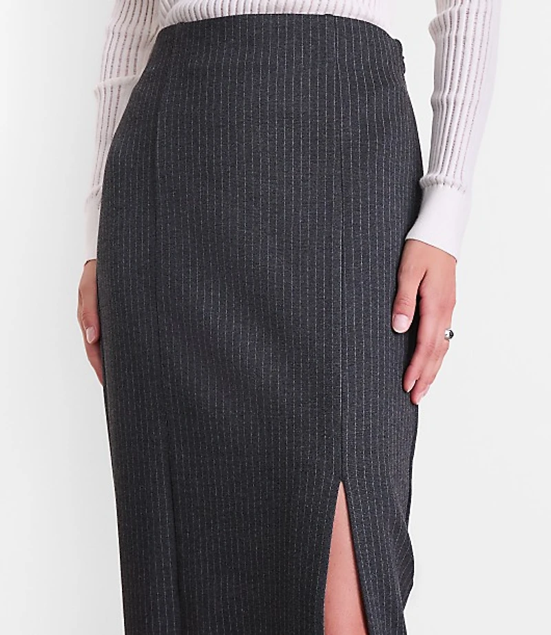LOFT Versa Ponte Column Skirt Pinstripe
