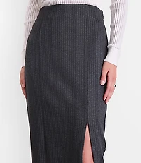 LOFT Versa Ponte Column Skirt Pinstripe