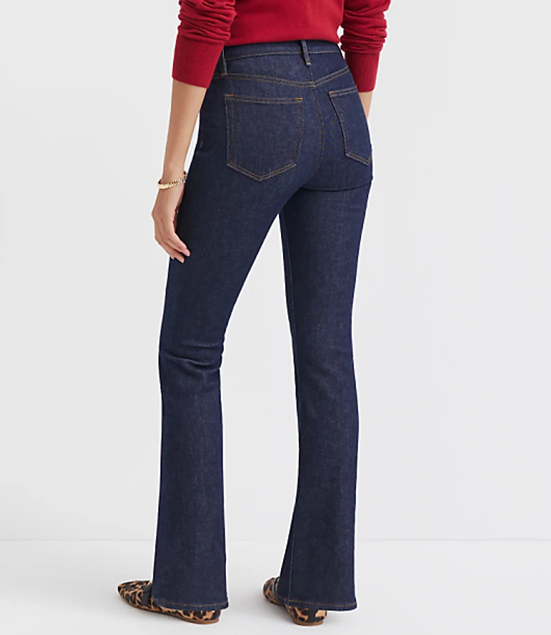 Mid Rise Boot Jeans Classic Rinse Wash