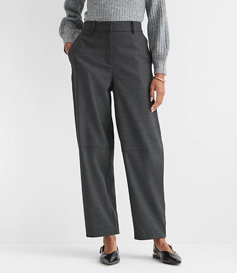 Tailored Barrel Pants Brushed Flannel