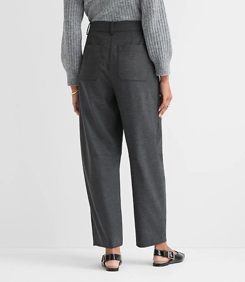 Tailored Barrel Pants Brushed Flannel