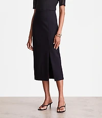 LOFT Versa Ponte Column Midi Skirt