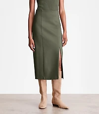 LOFT Versa Ponte Column Midi Skirt