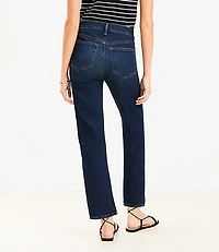 Curvy Mid Rise Slim Jeans in Rich Dark Indigo Wash