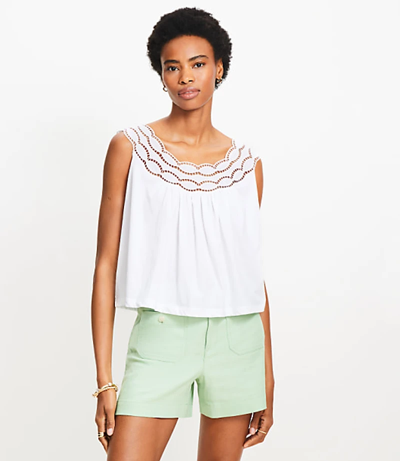 Cutout Lace Tank Top