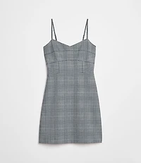 LOFT Versa Seasonless Stretch Strappy Mini Dress Plaid