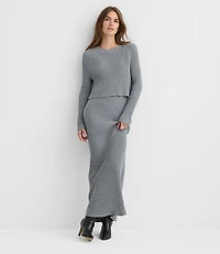 Ribbed Maxi Sweater Dress Set