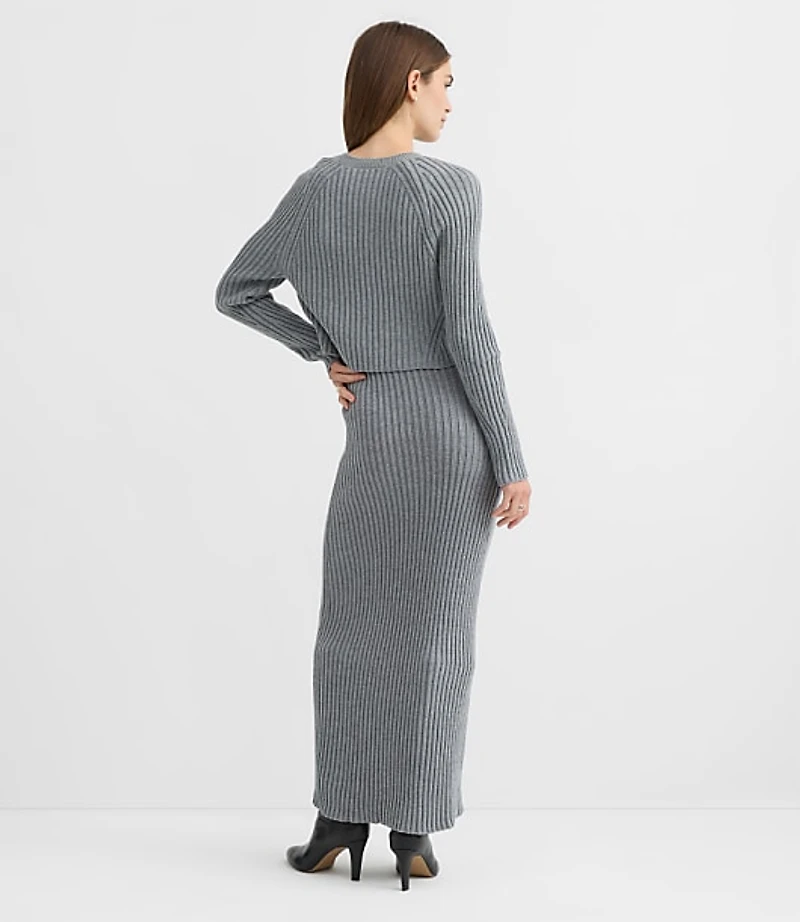 Ribbed Maxi Sweater Dress Set