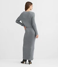 Ribbed Maxi Sweater Dress Set