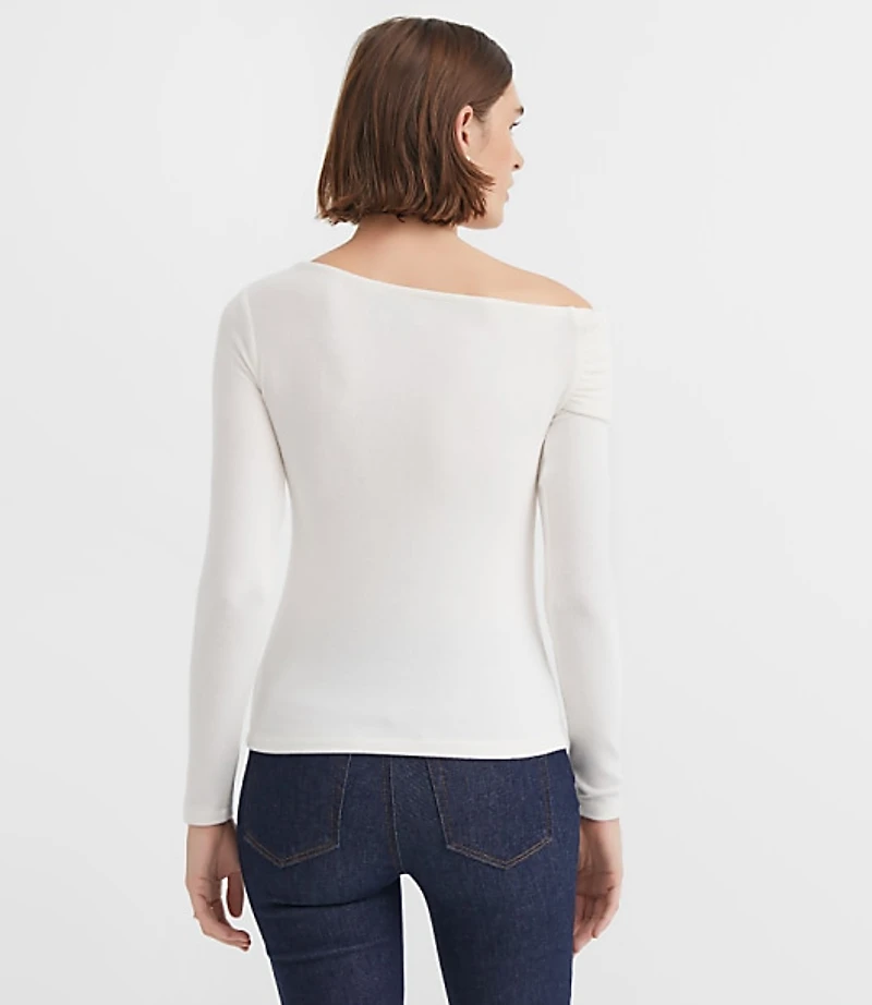 Foldover One Shoulder Top