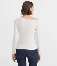 Foldover One Shoulder Top