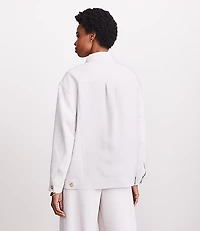 LOFT Versa Crepe Drape Trucker Jacket