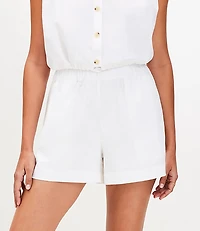 LOFT Beach Linen Cotton Shorts