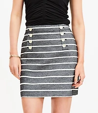Petite Striped Mariner Mini Skirt