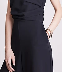 LOFT Versa Crepe Drape Strapless Jumpsuit