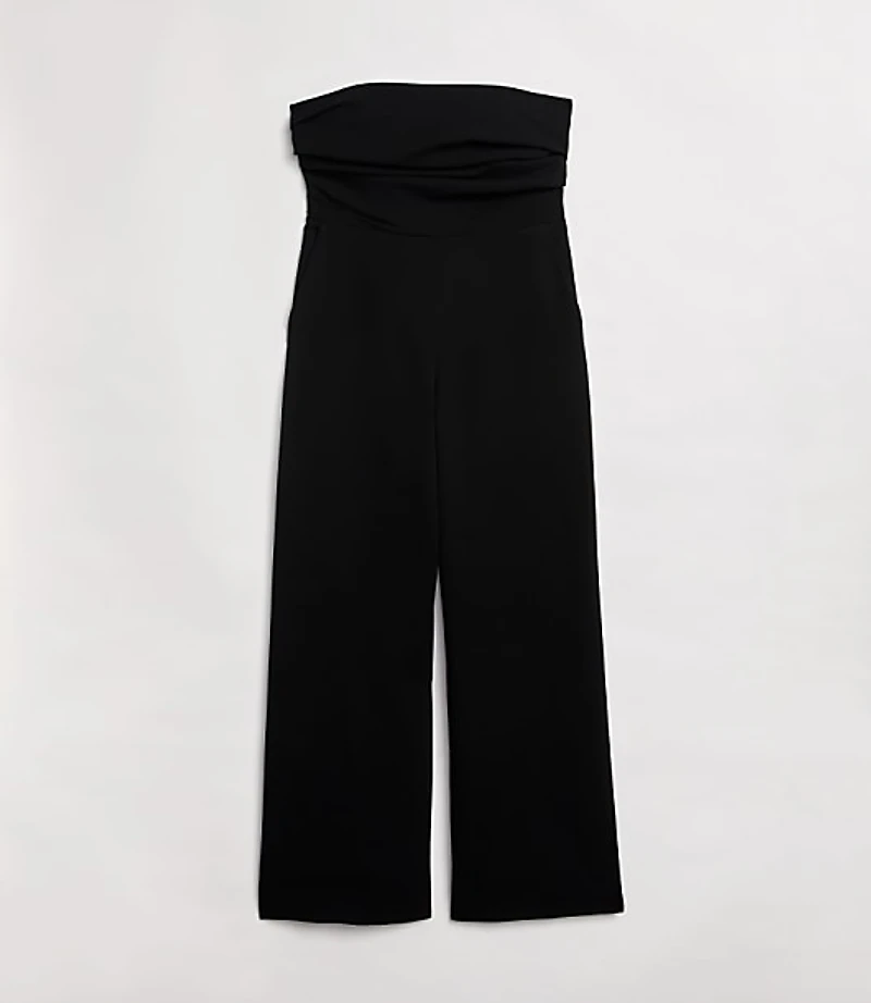 LOFT Versa Crepe Drape Strapless Jumpsuit