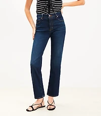 Petite Mid Rise Slim Jeans in Rich Dark Indigo Wash