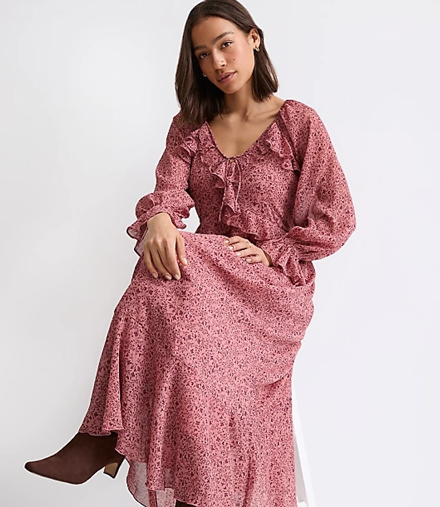 jia ruffle maxi dress Anthropologie BHLDN Jia Bias-Cut Ruffle V-Neck Maxi Dress Wedding Bridal  Boho 2