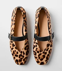 Leopard Print Mary Jane Flats