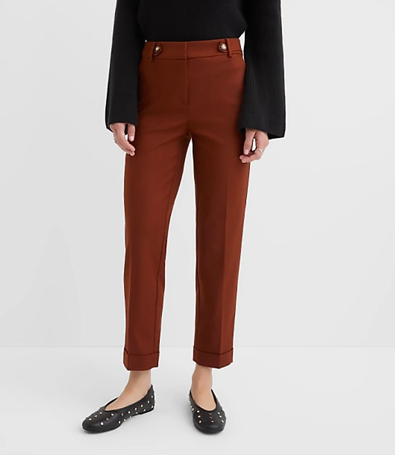 Cuffed Riviera Slim Pants Doubleweave