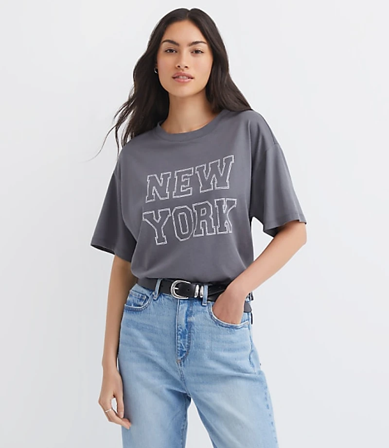 New York Oversized Jersey Modern Tee