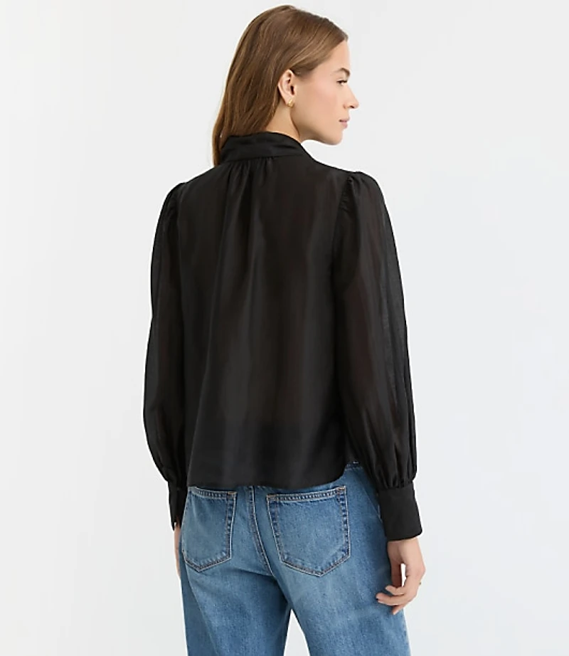 Blouson Sleeve Bow Blouse