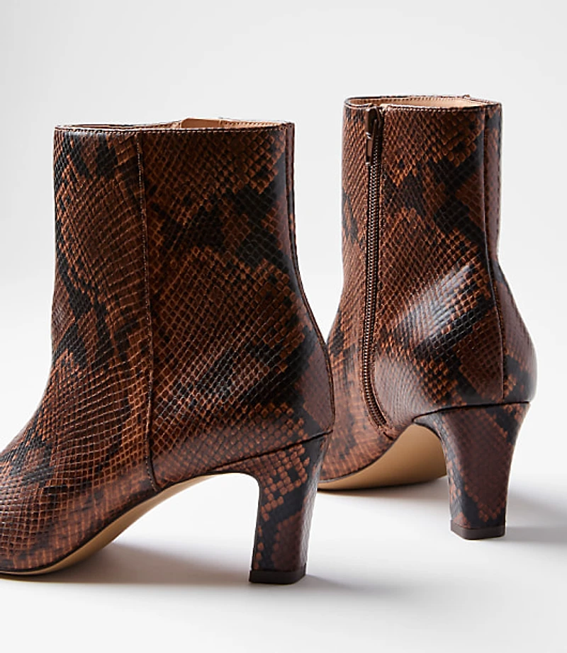 Snake Print Booties