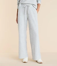 Petite Lou & Grey Heathered Upstate Waffle Wide Leg Pants
