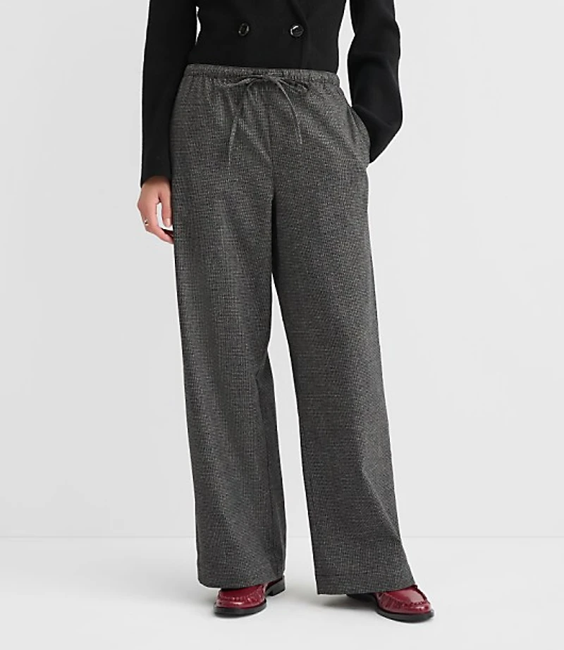 Sawyer Pull On Pants in Houndstooth Brushed Flannel